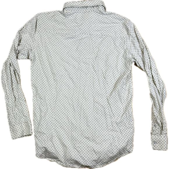 Buttercloth ICY Cotton Slim Fit Button Up Long Sleeve Geometric Dot Shirt Men XL - Picture 6 of 10